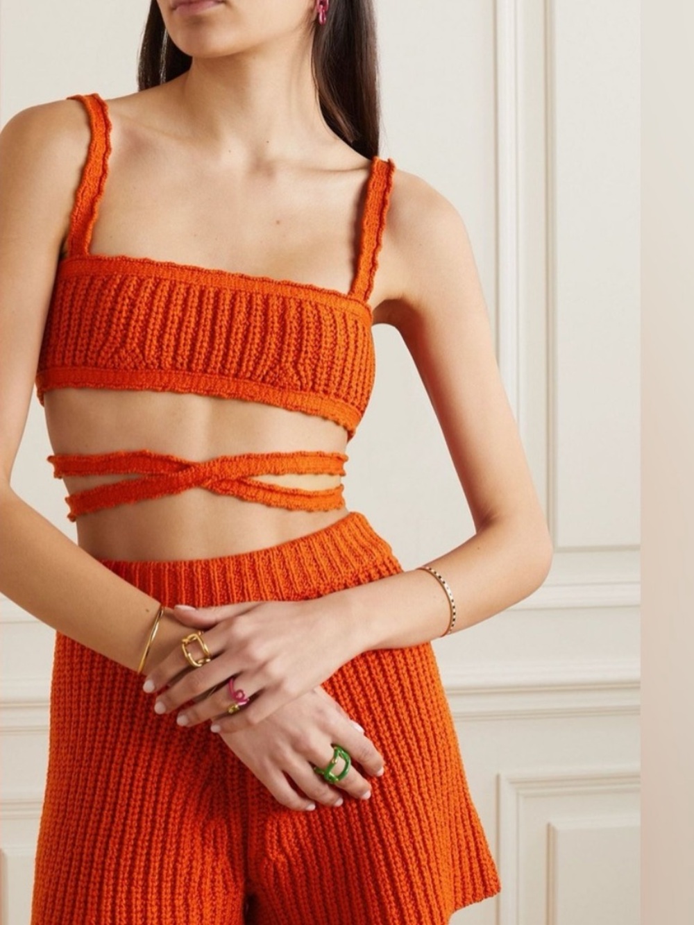 Alanui Palm Springs knitted top (top only)